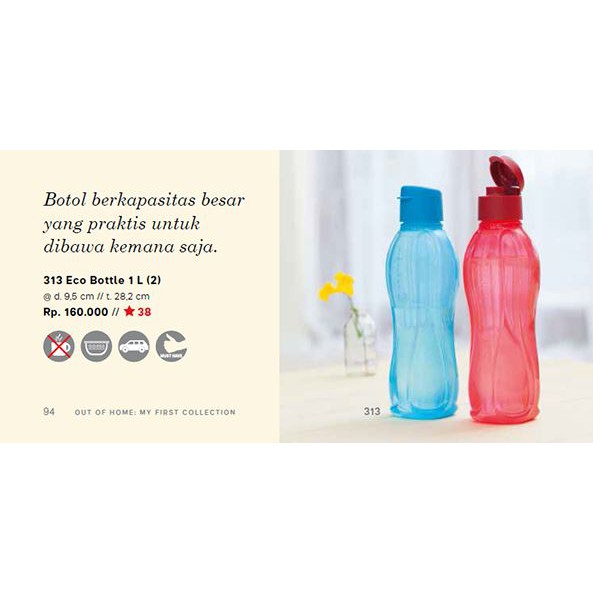 Jual Eco Bottle 1 Liter (2) Tupperware | Shopee Indonesia