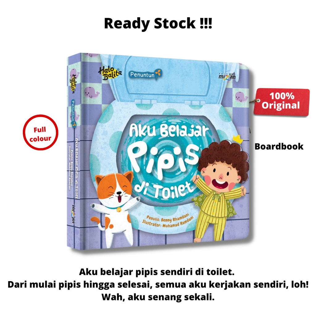 Jual Halo Balita Penuntun: Aku Belajar Pipis Di Toilet (Boardbook ...