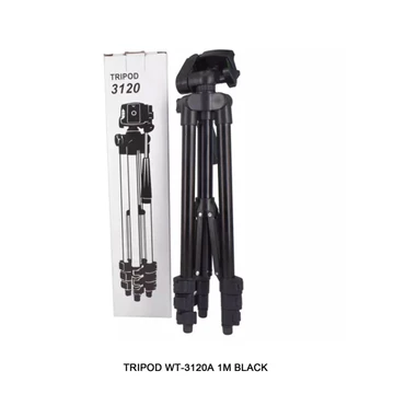 Tripod Stand Hp WT 3120A Universal 1m Holder U Full Hitam Tripod Handphone Kamera DSRL