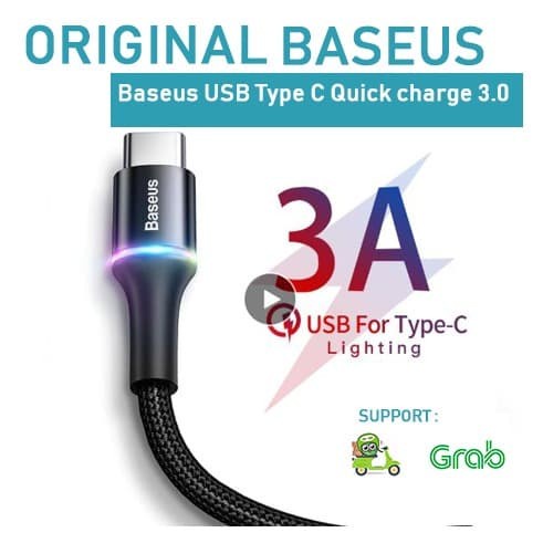 Jual KABEL DATA BASEUS USB TYPE C FAST CHARGER CABLE PREMIUM ORIGINAL ...