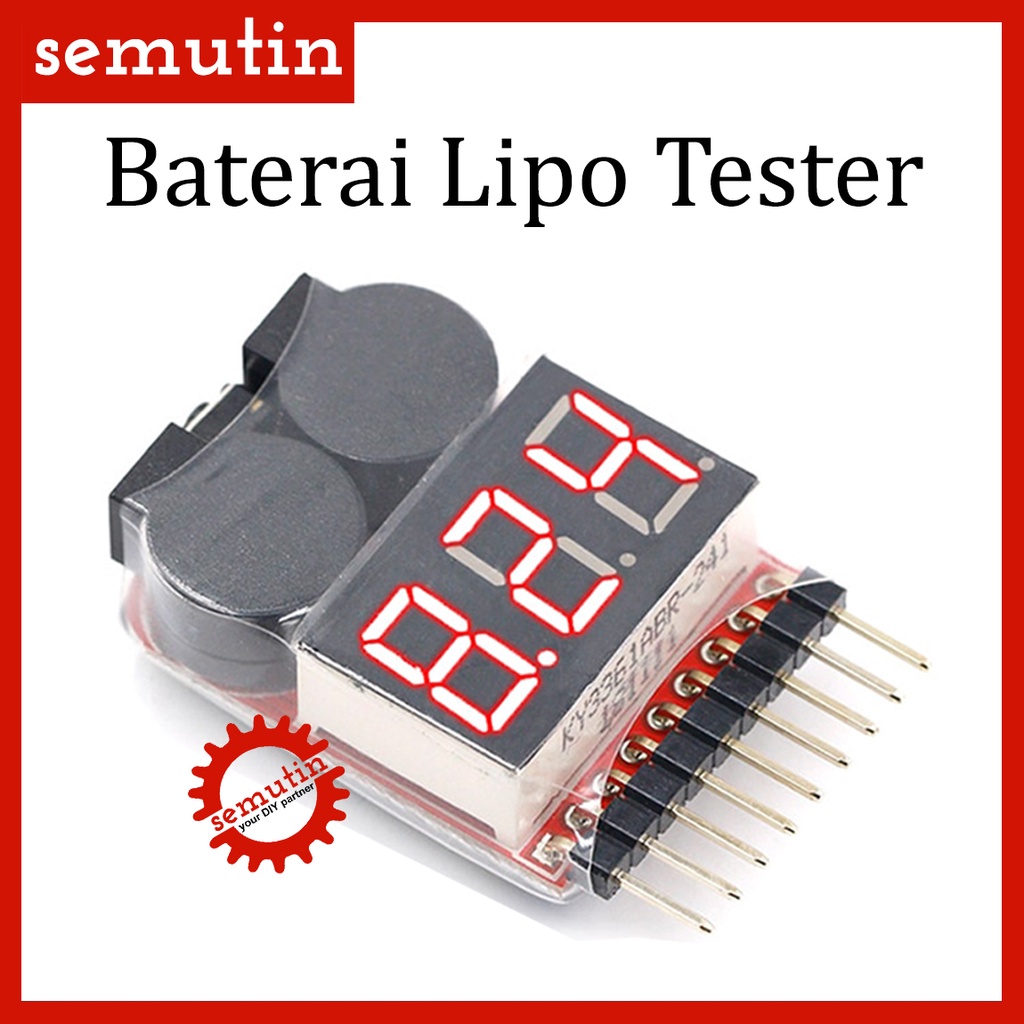 Jual Baterai Lipo Tester RC / Battery Li Po Low Voltage Alarm 1S-8S ...