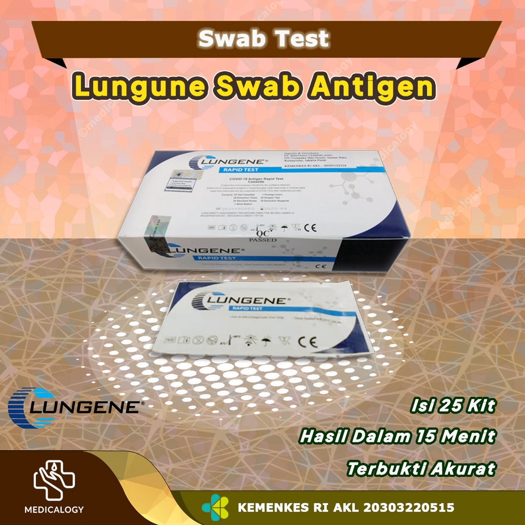 Jual Lungene Antigen Swab 1 Box Isi 25 Kit | Shopee Indonesia