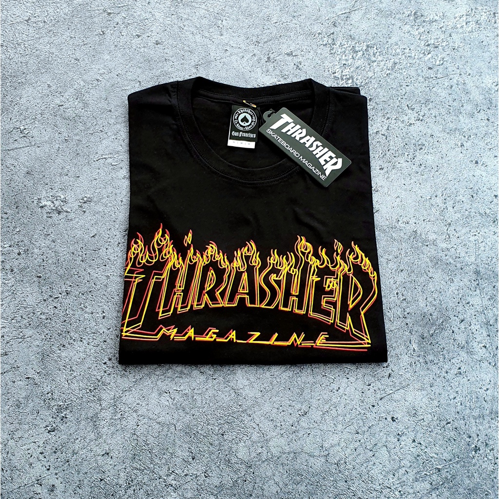 Jual KAOS BAJU TSHIRT THRASHER MAGAZINE LOGO |KAOS DISTRO| |KAOS