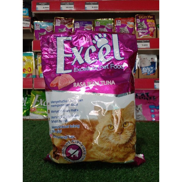 Jual Excel Cat Adult Tuna Kibble Ikan 500 Gram | Shopee Indonesia