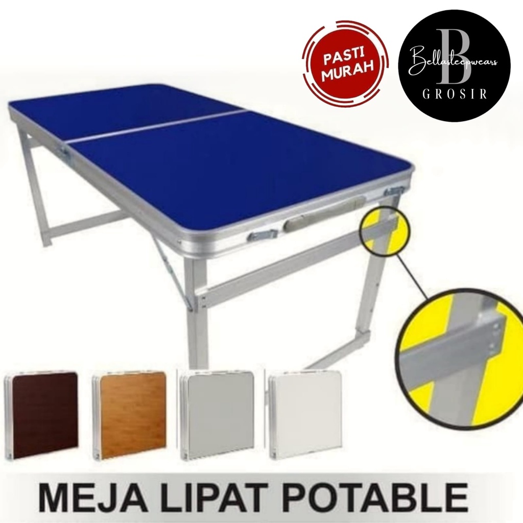 Jual MEJA LIPAT PORTABLE KOPER TRAVEL SERBAGUNA HPL ALUMINIUM KUAT ...