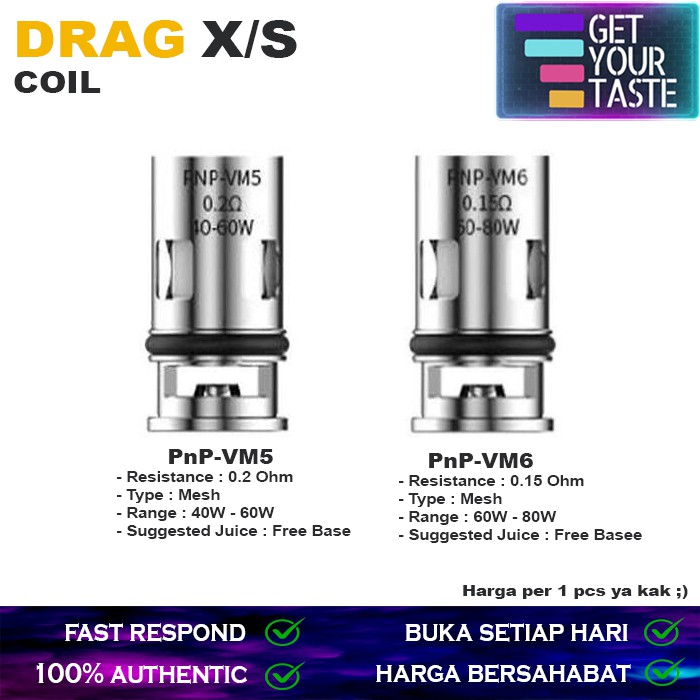 Jual Coil Drag X Drag S 0.2 ohm 0.15 ohm Replacement Drag X S Coil