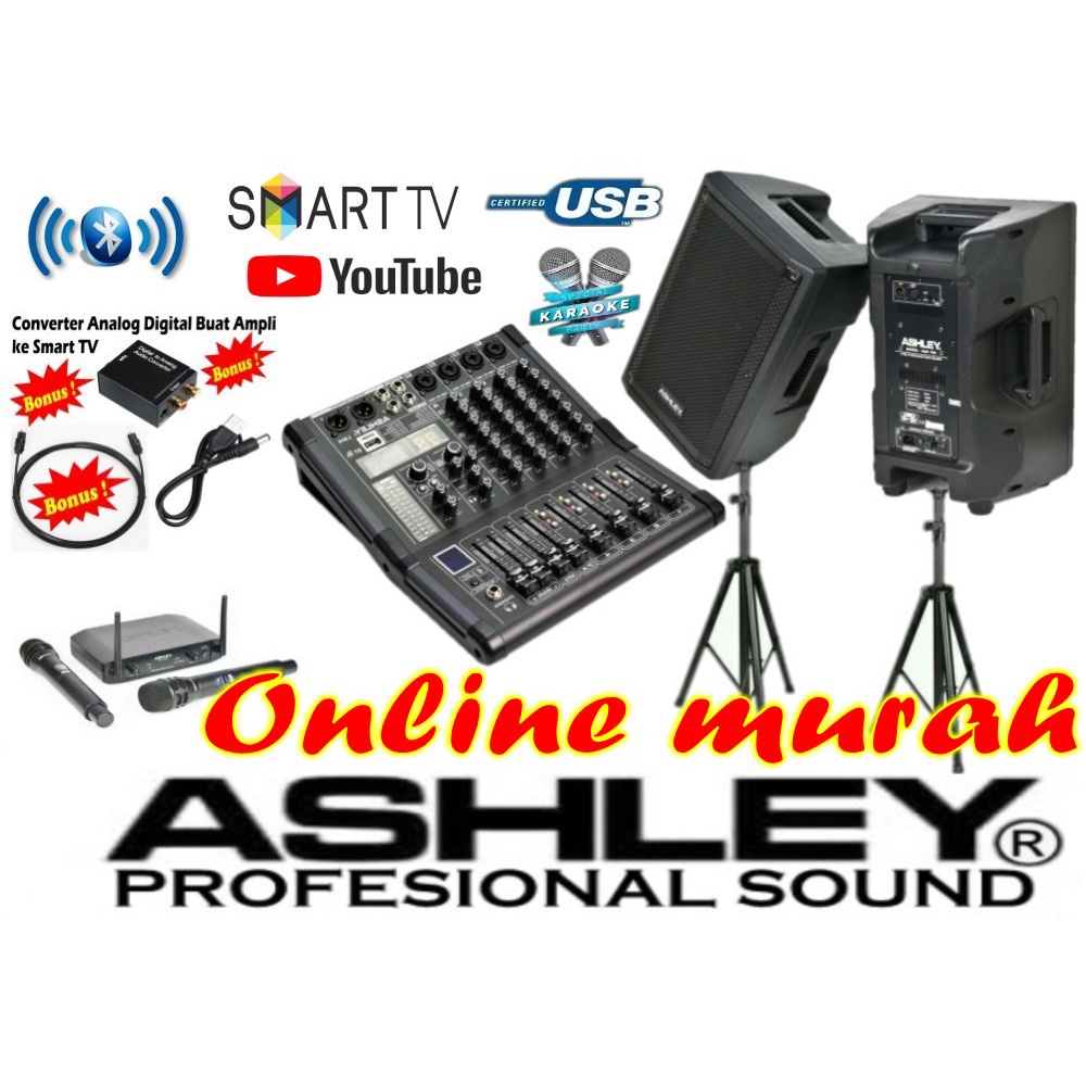 Jual paket sound system ashley hall 10a 10 inch lm4 provoice garansi