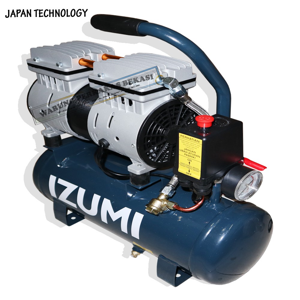 Jual Izumi Mesin Kompresor Mini Listrik Oilless Silent 3/4 0.75 HP 9 ...