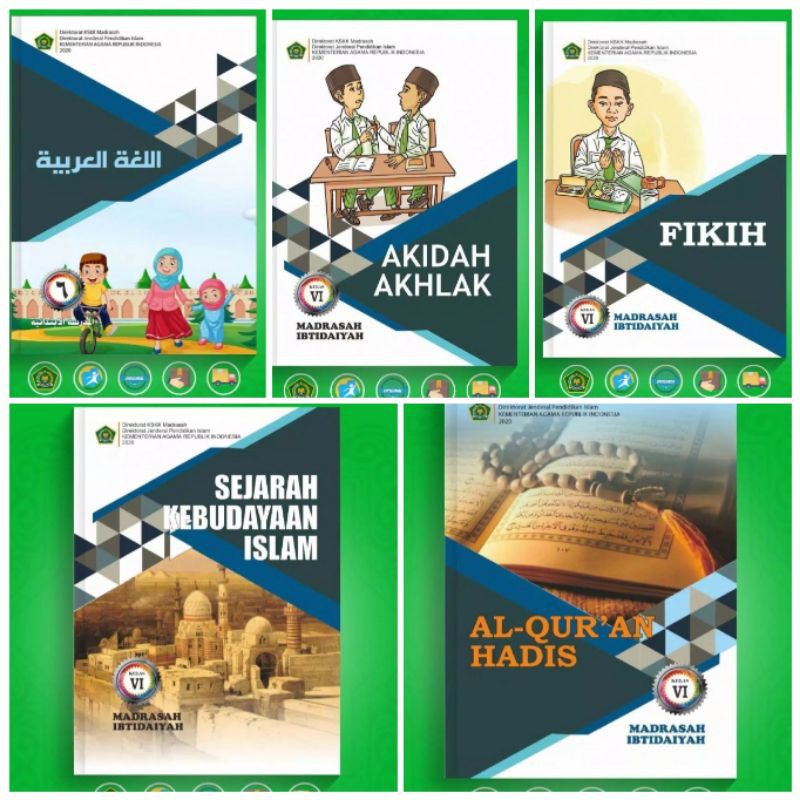 Jual ORI satu paket buku siswa Depag k13 kelas 6 edisi revisi 2020 ...