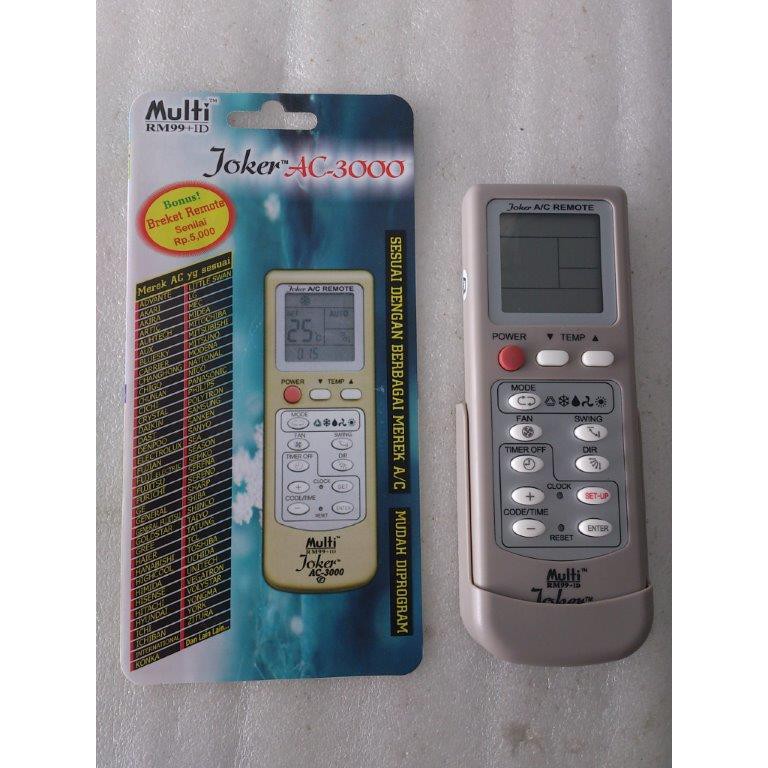 Jual Remot remote AC 3000 Joker Universal Mudah diprogram | Shopee ...