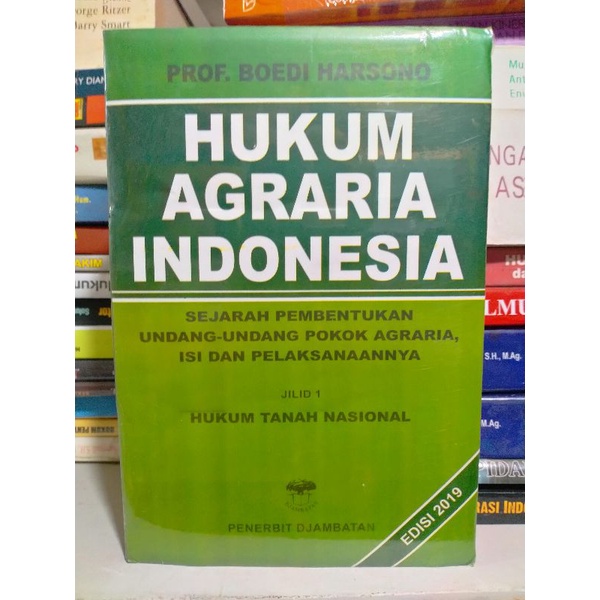 Jual Hukum Agraria Indonesia (Sejarah) By Boedi Harsono | Shopee Indonesia