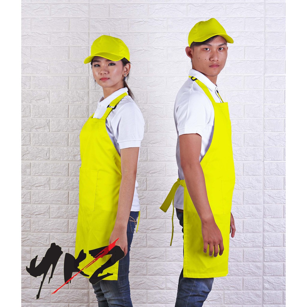 Jual apron barista polos/ celemek polos / apron kitchen / apron barber ...