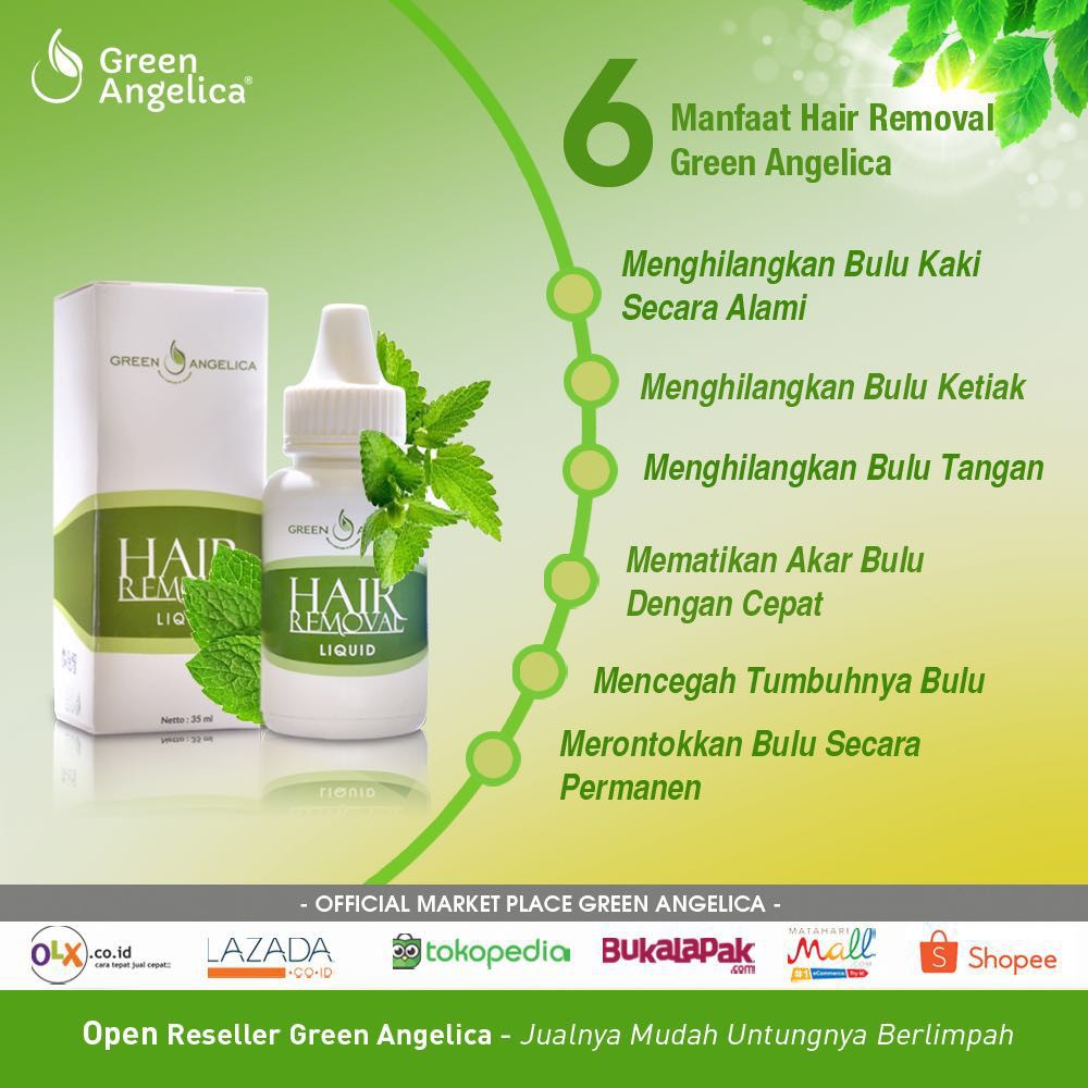 Jual Obat Perontok Bulu Permanen Alami Green Angelica Aman Cara Menghilangkan Bulu Selamanya