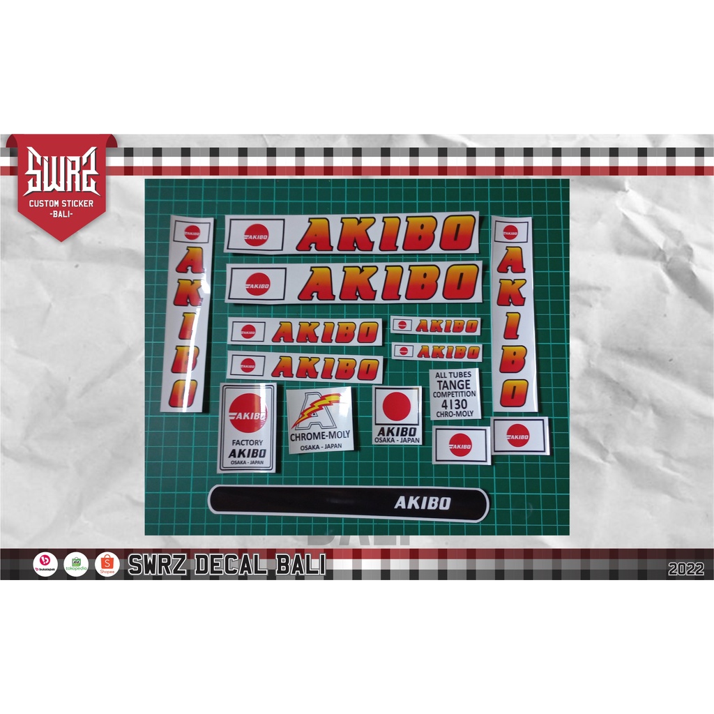 Jual STIKER AKIBO DECAL STICKER SEPEDA BIKE CLASSIC | Shopee Indonesia