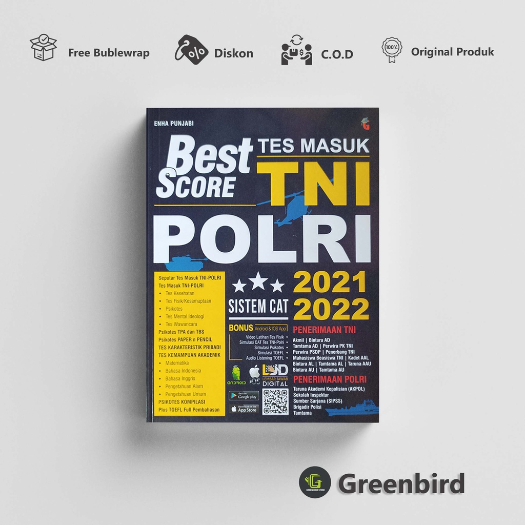 Jual Buku Best Score Tes Masuk Tni Polri 2021 2022 Best Seller Shopee