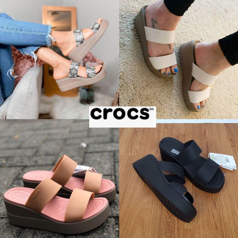 Sepatu crocs wanita wedges new arrivals