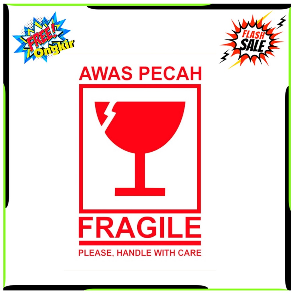 Jual Stiker Fragile Handle With Care Sticker Anti Pecah | Shopee Indonesia