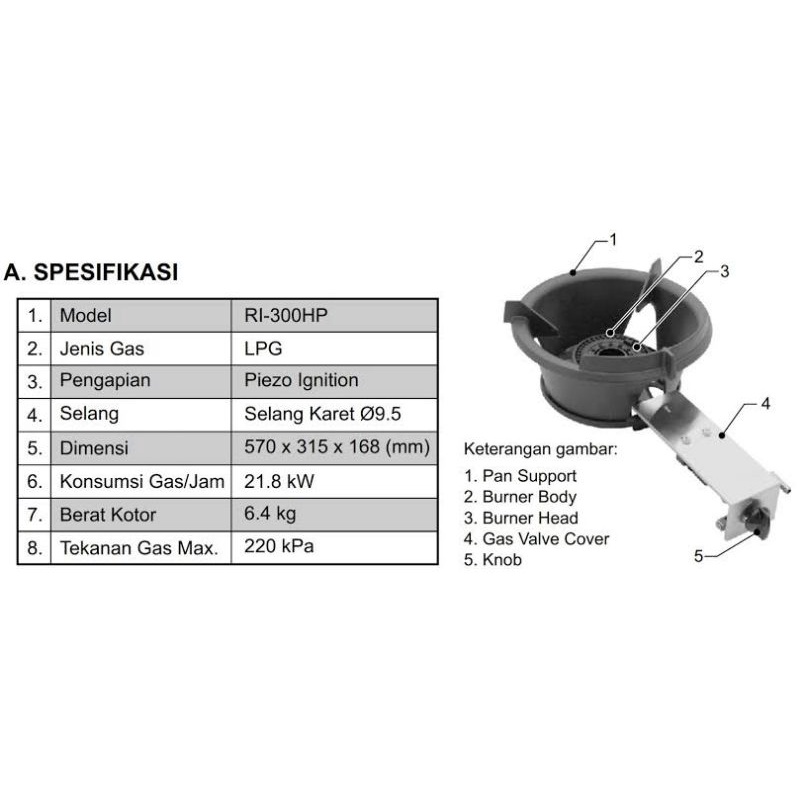 Jual KOMPOR 1 SATU TUNGKU BESAR HIGH PRESSURE STOVE TEKANAN TINGGI ...