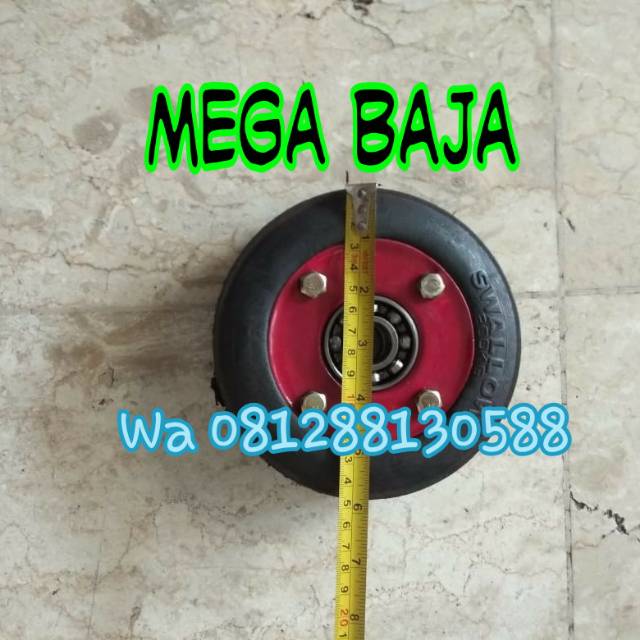 Jual Roda karet troli/ roda rangka mesin/ roda genset 6 in | Shopee ...