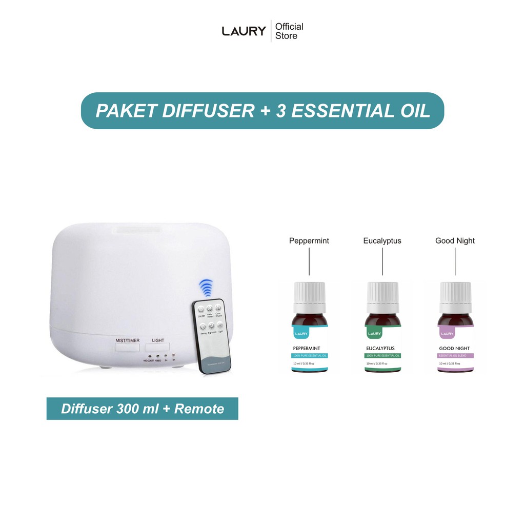 Jual Paket Hemat Diffuser Plus 3 Essential Oil | Shopee Indonesia