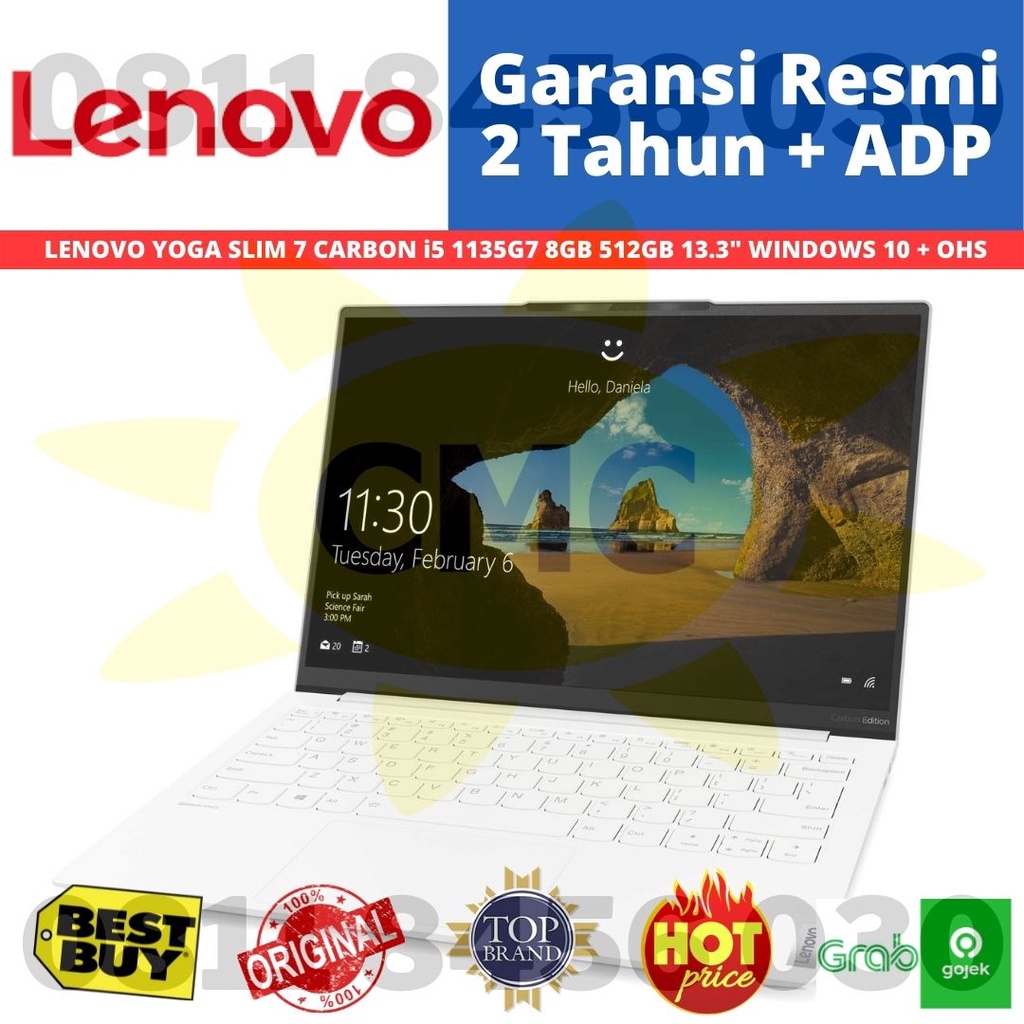 Jual LENOVO YOGA SLIM 7 CARBON 13ITL5 2YID i5 1135G7 8GB 512GB W10