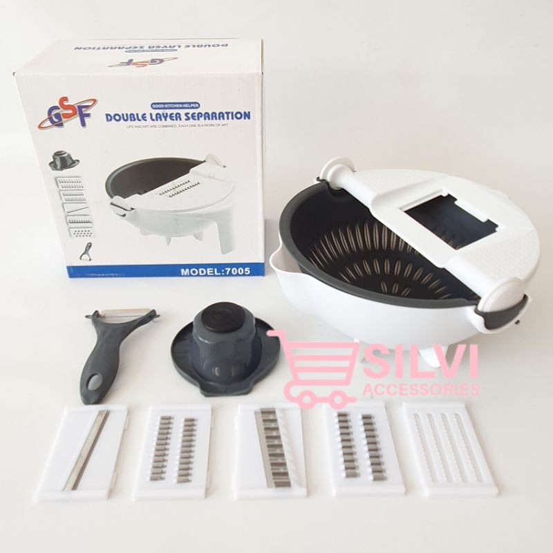 Jual Alat Parutan Pemotong Sayur Sayuran Serbaguna GSF 7005 Mini Cutter ...