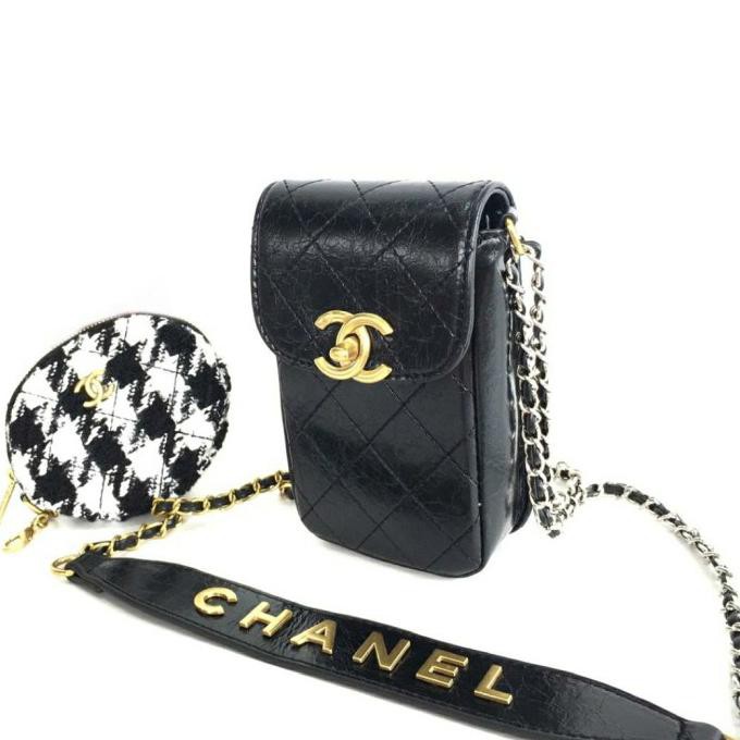 Tas Wanita Chanel Makeup Cellphone Crossbody Coin Case Pouch Indah Mail