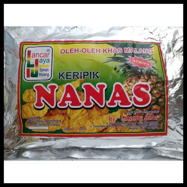 Jual Keripik Buah Nanas Lancar Jaya Khas Malang Shopee Indonesia