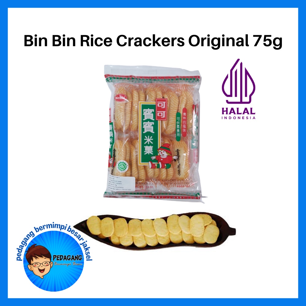 Jual Bin Bin Rice Crackers Original 75g/ Bin bin Biscuit Beras Rasa
