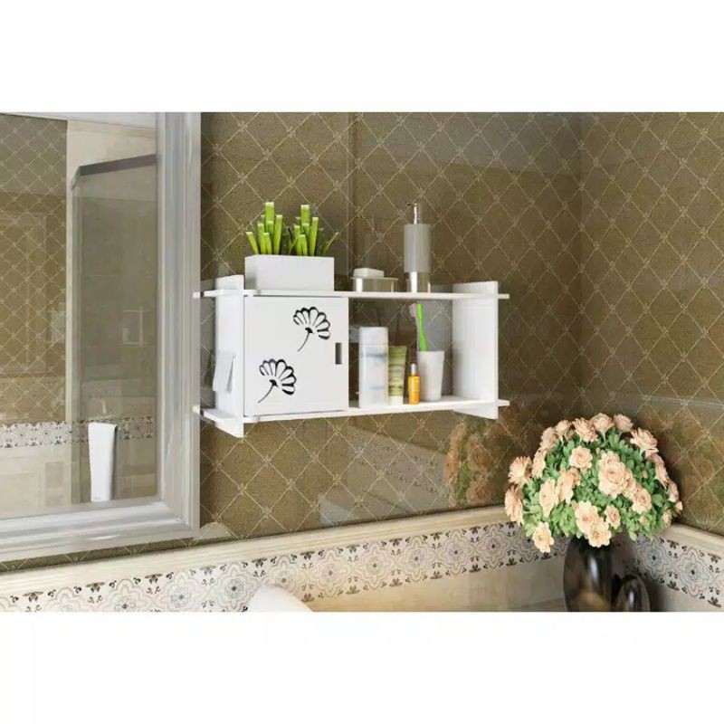 Jual Rak Toilet Kamar Mandi Gantung Dinding Keramik Kabinet Lemari