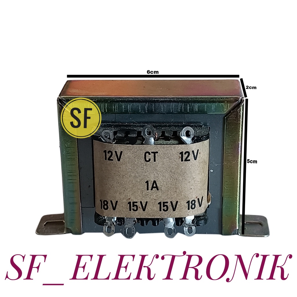 Jual Trafo Transformator 1Ampere CT 18V Merk SANLIN | Shopee Indonesia
