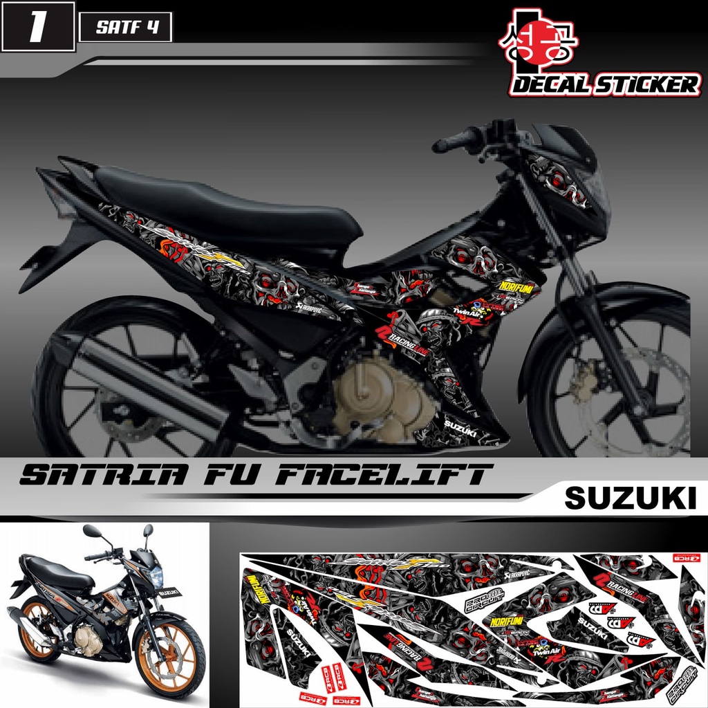 Jual SATF 4 DECAL STICKER SATRIA FU FACELIFT ZOMBIE RACING | Shopee ...