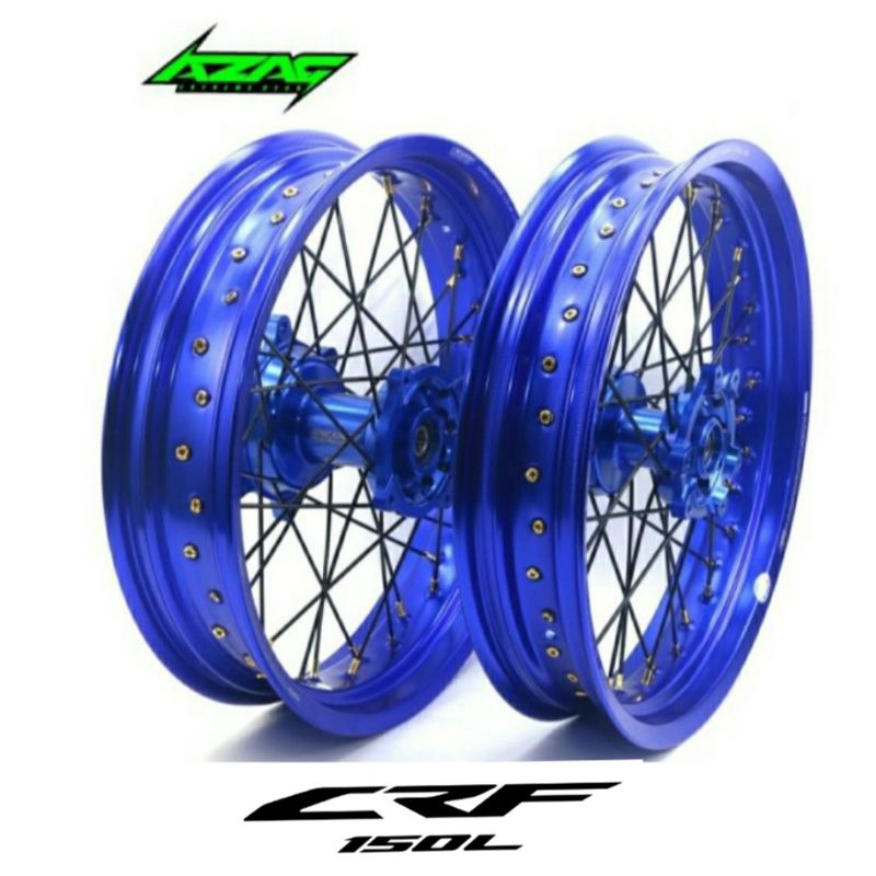 Jual VELG SET CRF 150 L SUPERMOTO VELG SCARLET TROMOL CNC EXPEDITION