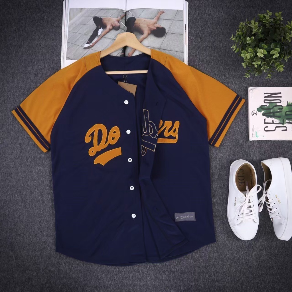 Promo Baju baseball jersey baseball Pria Wanita Dodgers yellow Diskon 20%  di Seller Dunia Aksesoris - Karanganyar, Kota Bandung