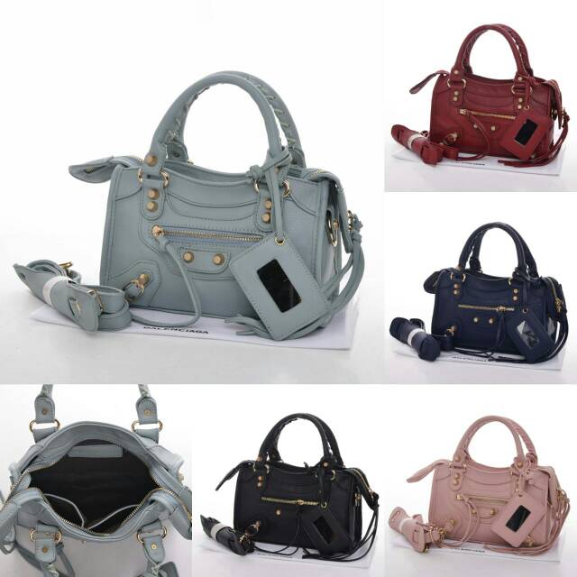 balenciaga city mini silver