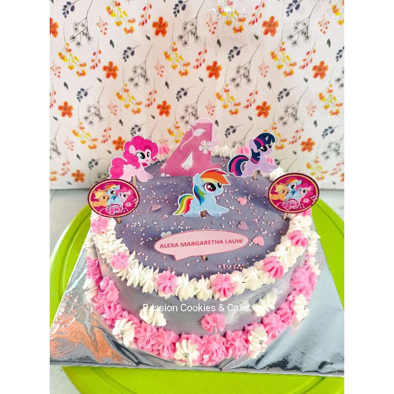 Jual Kue Ulang Tahun Little Pony inside brownies premium uk 20cm