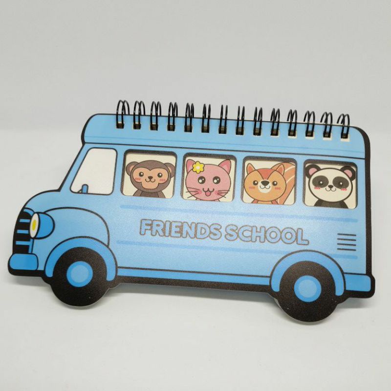 Jual Note Book Tanpa Garis Kertas Polos dengan Bentuk Bus Sekolah yang ...