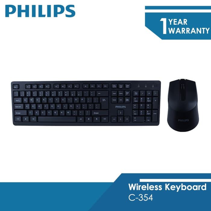 Jual Keyboard Wireless PHILIPS C354 Mouse Combo | Shopee Indonesia