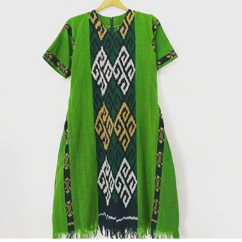 Jual dres tenun Rumbai baju tenun ntt kain tenun etnik | Shopee Indonesia