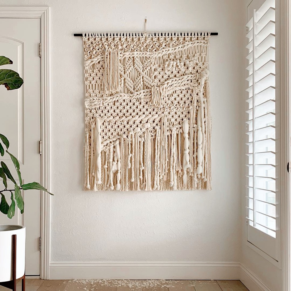 Jual Macrame weaving wall hanging / makrame hiasan dinding 120x100cm ...