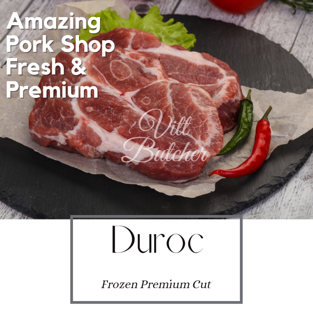 Jual SATEAN PORK NECK FROZEN DUROC 500gr | Shopee Indonesia