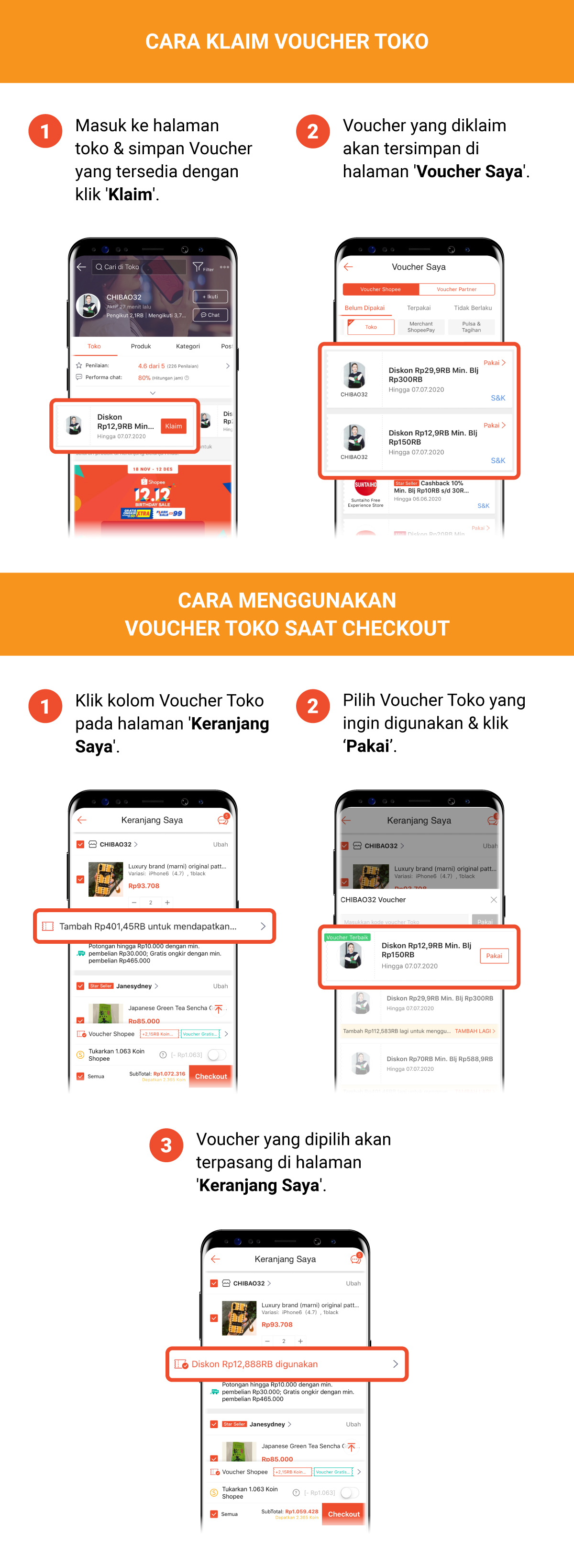 Cara Klaim & Pakai Voucher Di Shopee