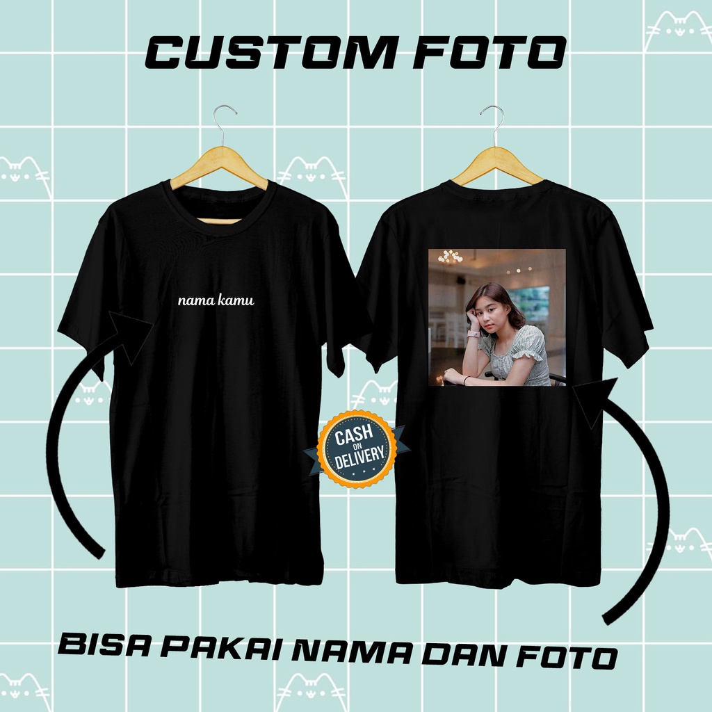 Jual Sehari Jadi Baju Kaos Sablon Custom Satuan Foto Gambar Nama