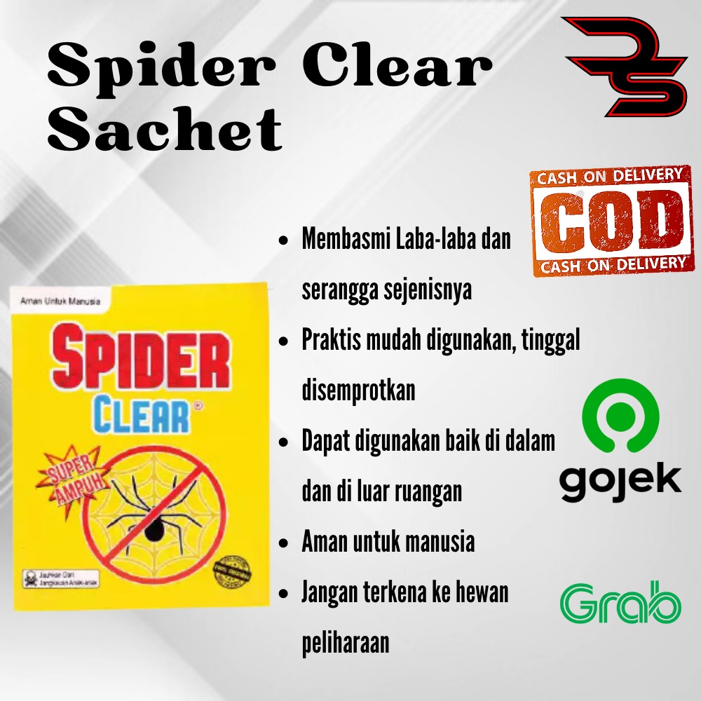 Jual Racun Pembasmi Laba Laba SPIDER CLEAR Bubuk Sachet Super Ampuh ...