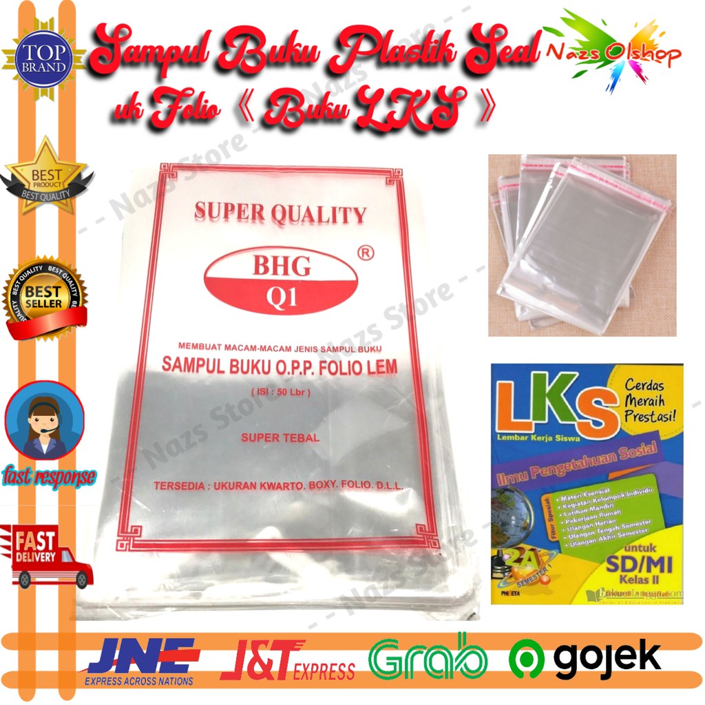 Jual Sampul Buku Plastik Opp Ukuran Folio Seal Per Lembar Shopee