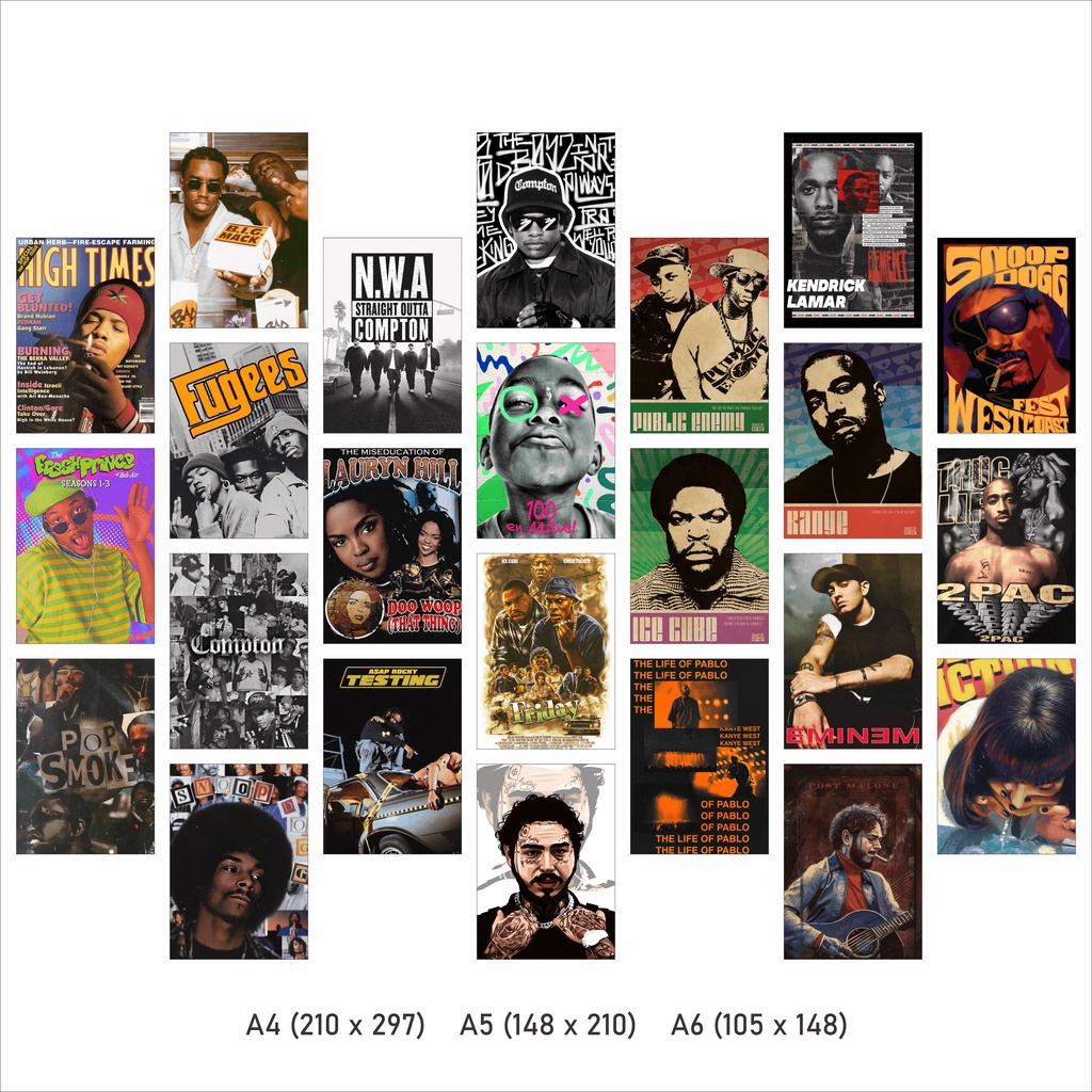 Jual HIPHOP - DMI Poster | POSTER AESTHETIC RAP WALL COLLAGE WALL ...