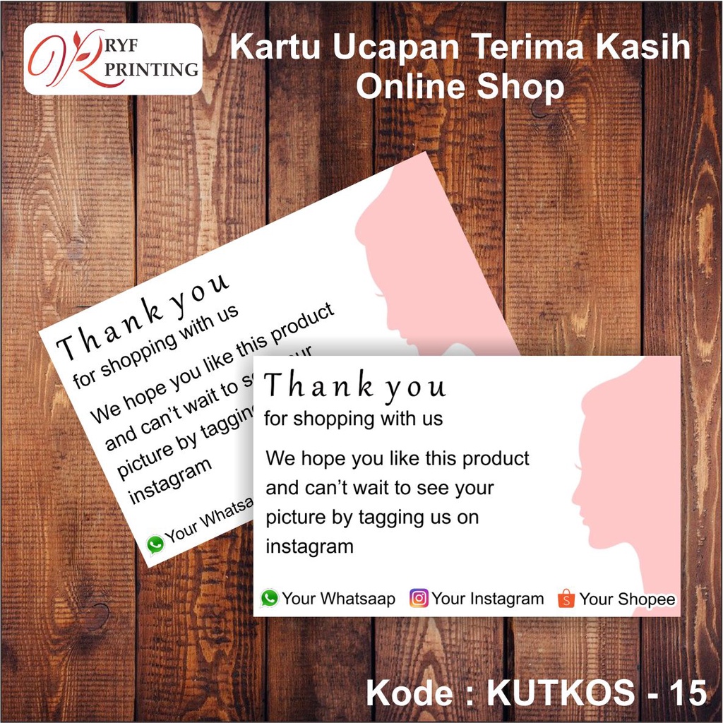 Jual KARTU UCAPAN TERIMA KASIH ONLINE SHOP | Shopee Indonesia