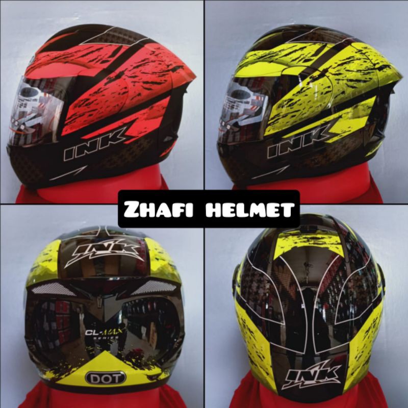 Jual Helm Ink Cl Max Seri Fullface Red Fluo Doft Yellow Shopee