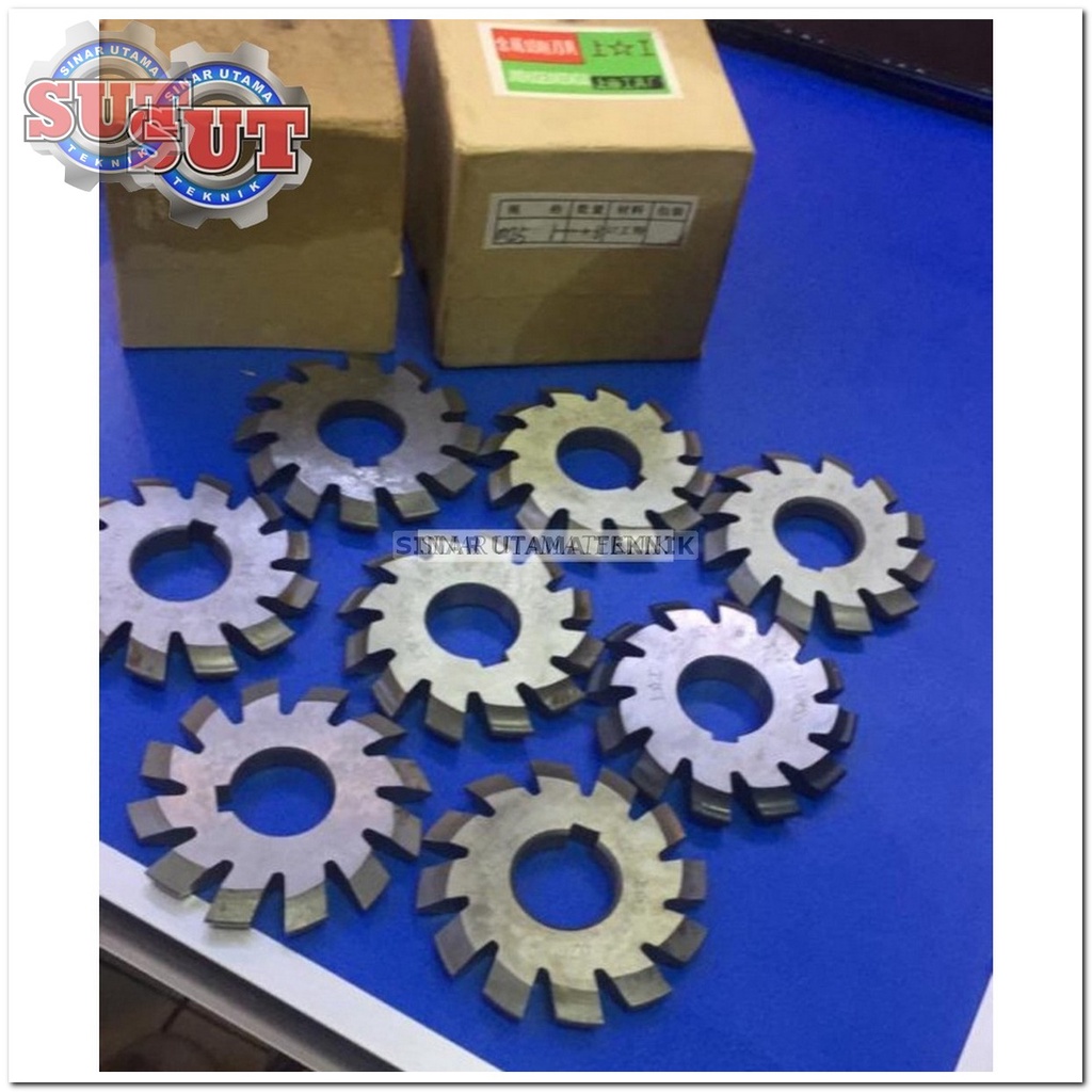 Jual Gear Involut Cutter Modul M1.5 set 1-8 modul gear set pembuat gear ...