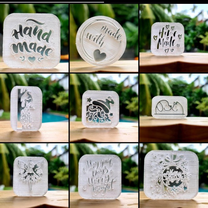 Jual Letter Custom Acrylic Stamp Soap Ceramic Clay Sabun Keramik ...